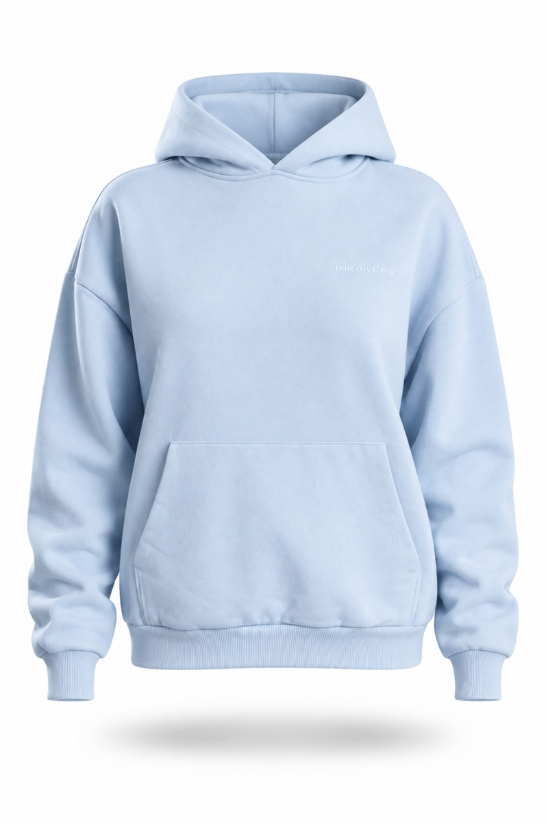 Bebe Mavi Heavens Yazılı Kapüşonlu Sweatshirt 10034