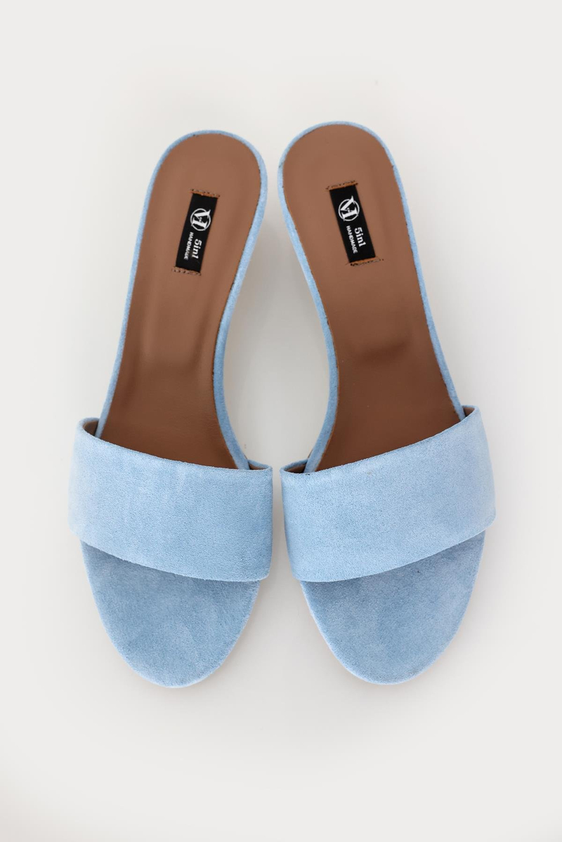 Bebe Mavi Mini Topuklu Terlik 24471