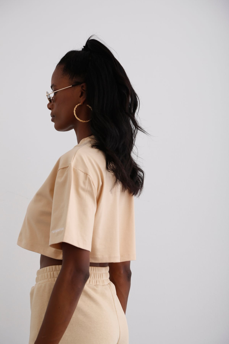 Bej Crop Tshirt 