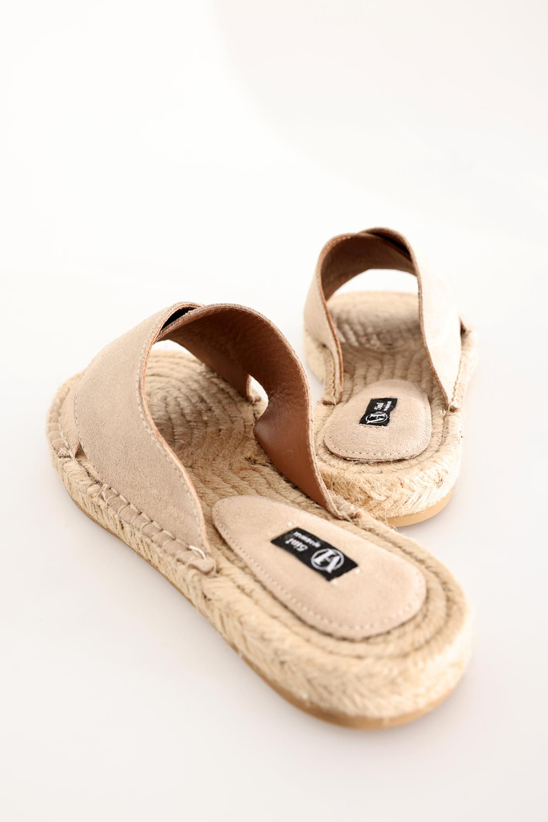 Bej Espadril Terlik 24112