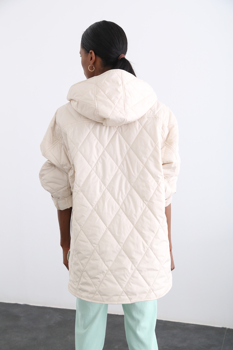 Bej Kapitoneli İnce Mont 54007
