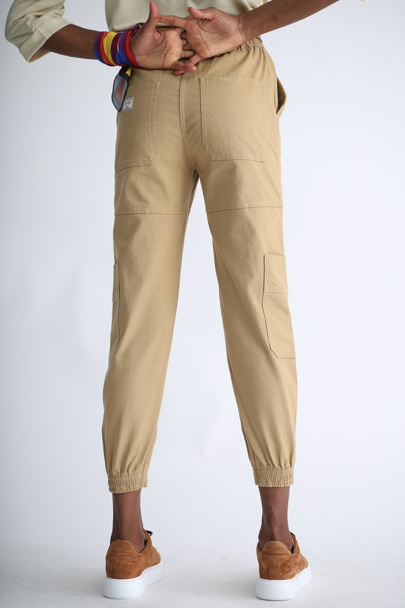 Bej Kargo Cep Pantolon 