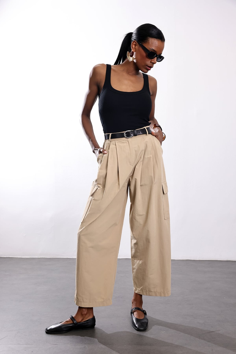 Bej Kargo Pantolon 0025