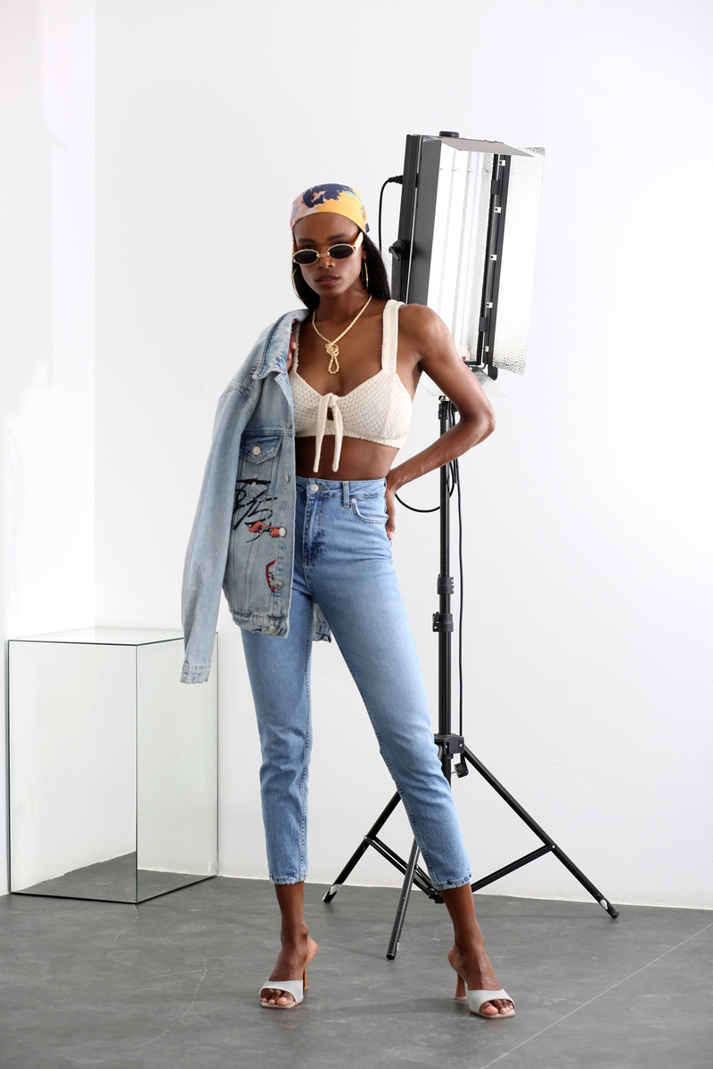 Bej Örme Bralet 23032