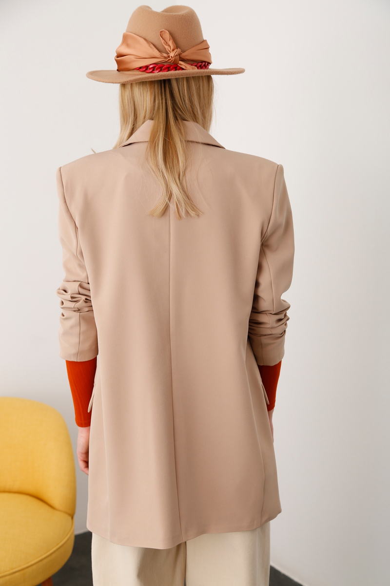 Bej Oversize Blazer Ceket 5101