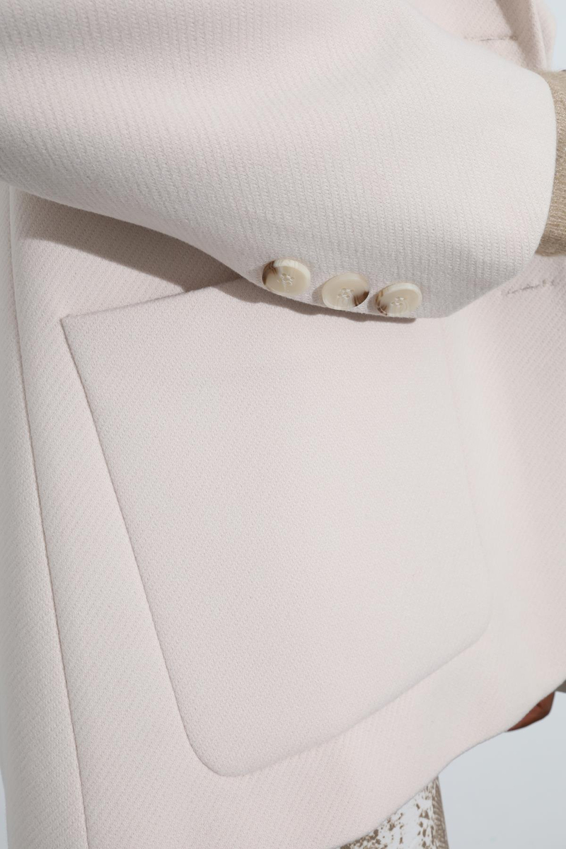 Bej Oversize Kaşe Ceket 5304