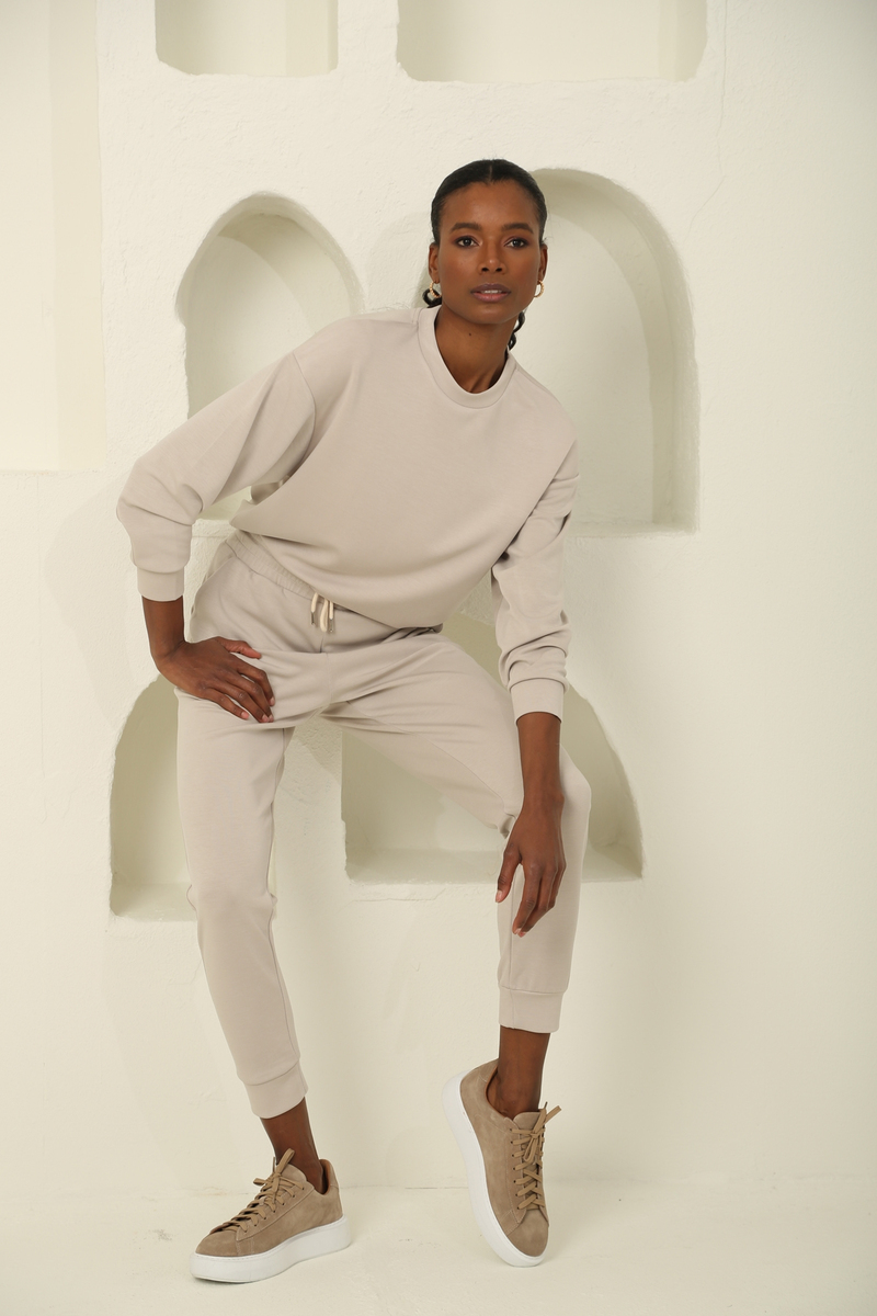 Bej Oversize Modal Takım 