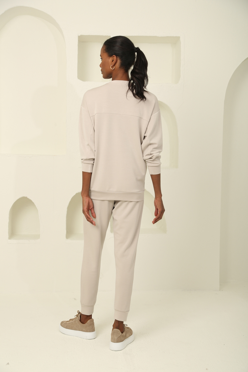 Bej Oversize Modal Takım 