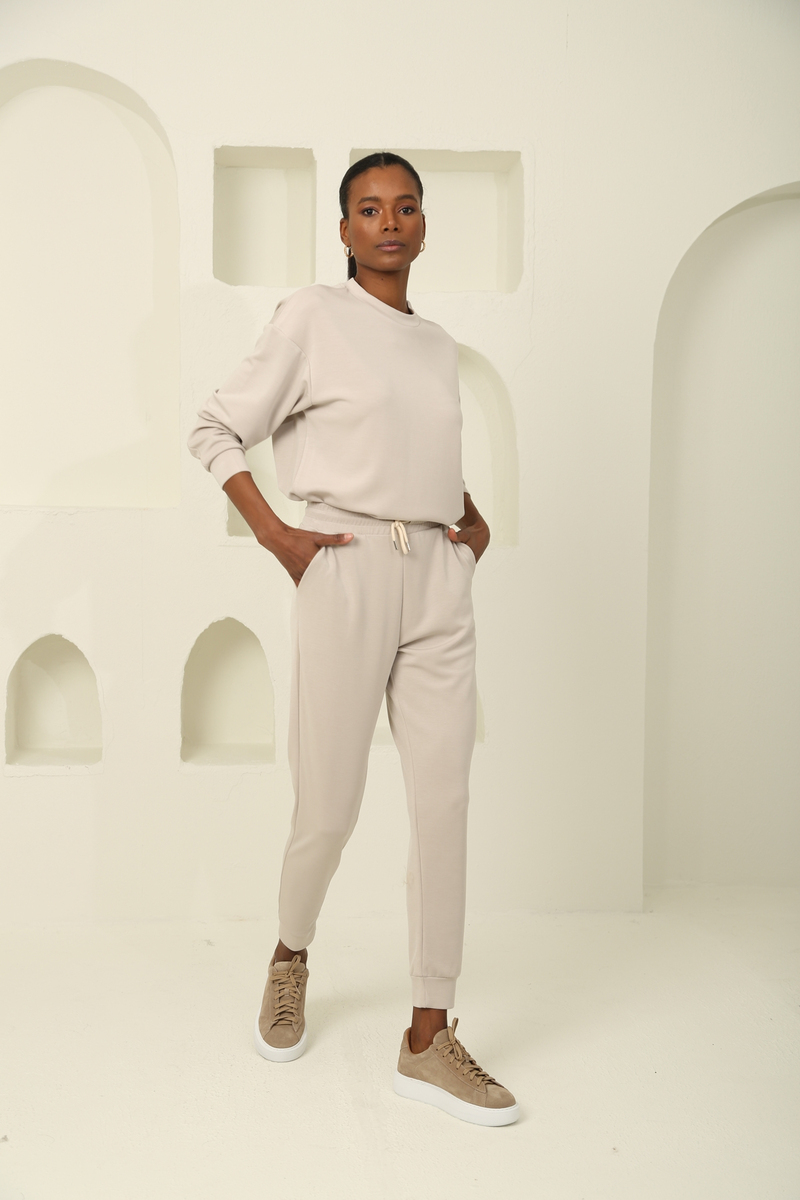 Bej Oversize Modal Takım 