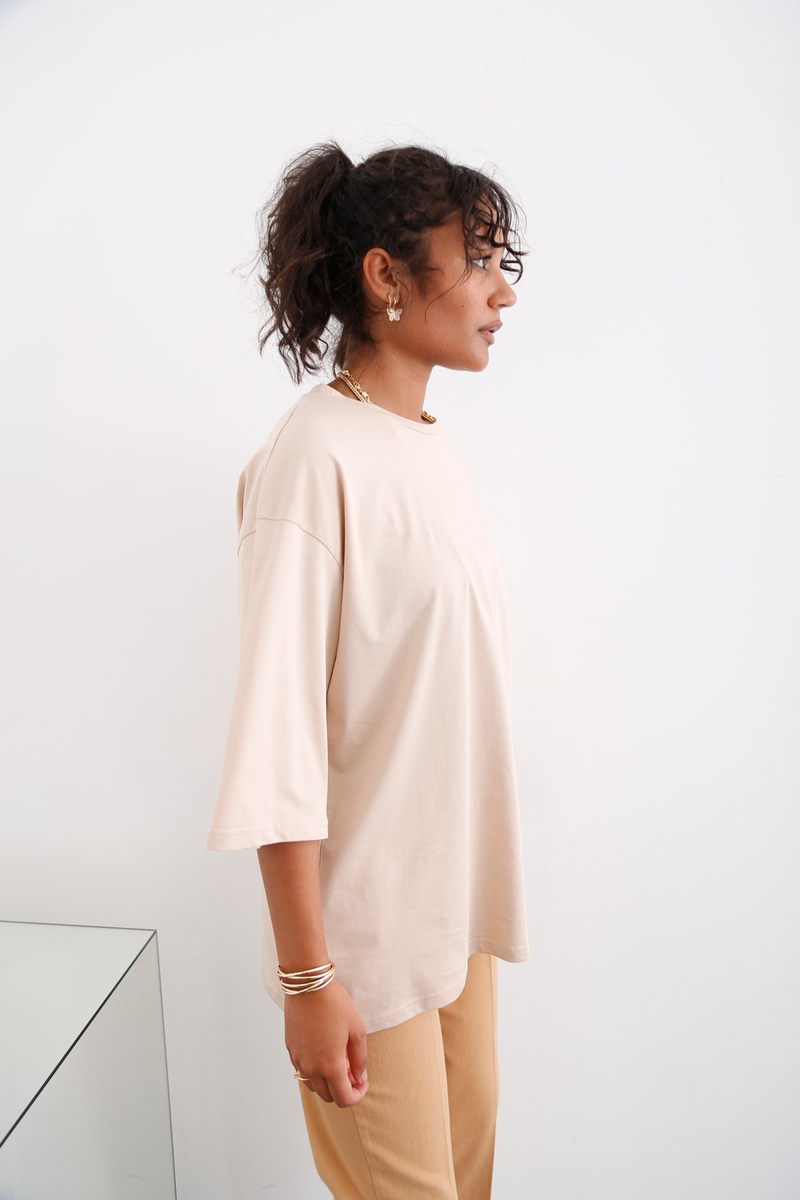 Bej Oversize Tshirt 18740