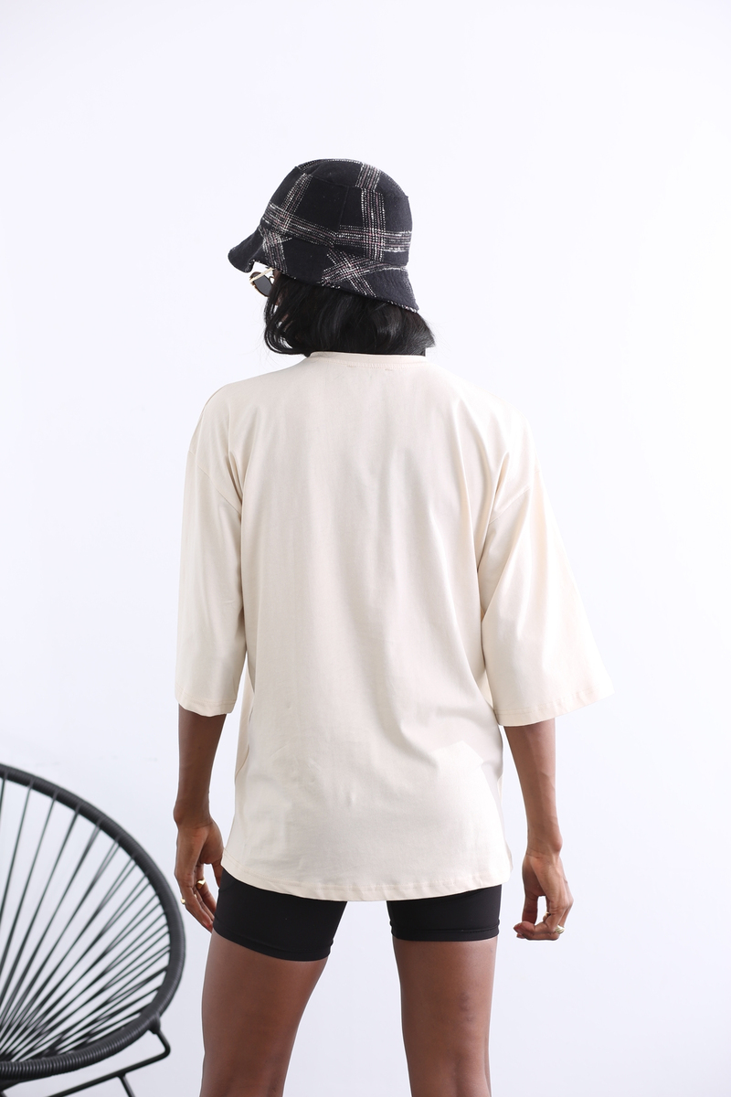 Bej Oversize Tshirt 18740