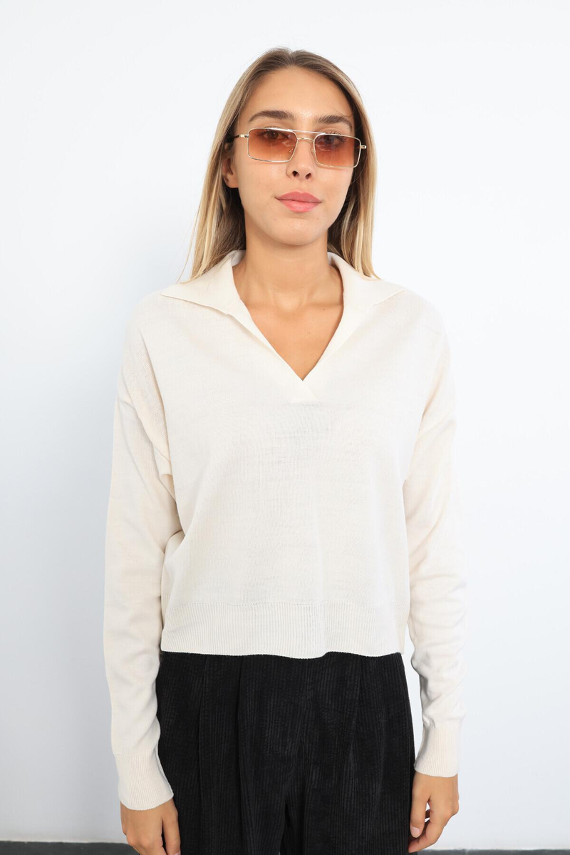 Bej Polo Yaka Basic Triko 210239