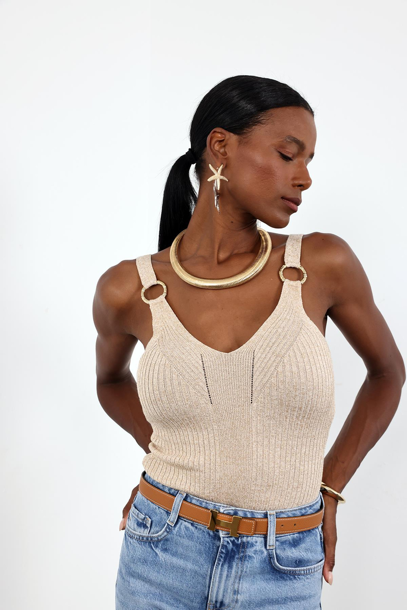 Bej Sim İplikli Atlet 