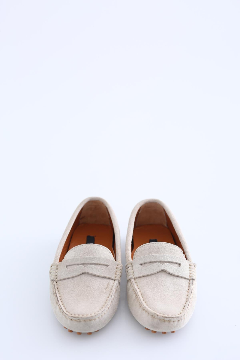 Bej Süet Klasik Loafer 