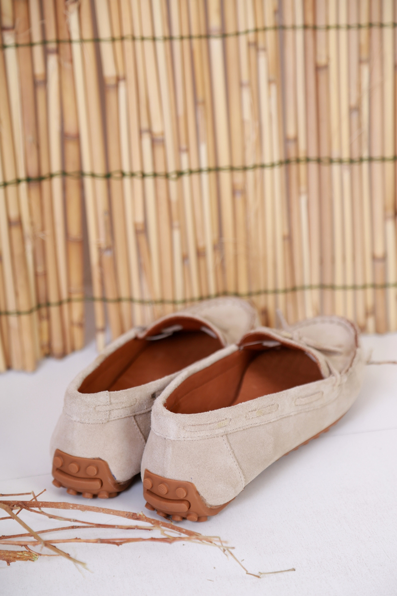 Bej Süet Loafer