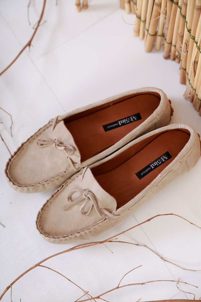 Bej Süet Loafer