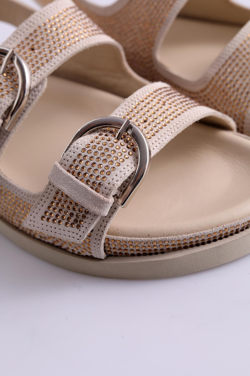 Bej Taşlı Sandalet 24022