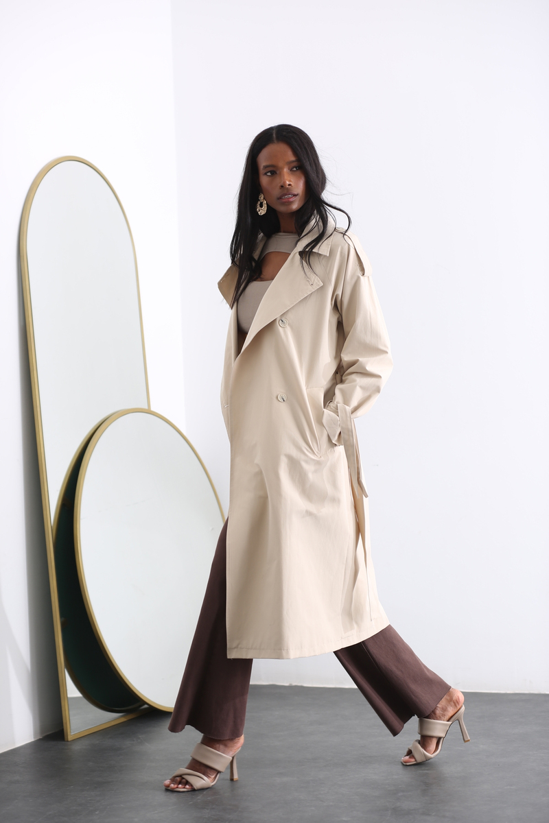 Bej Trenchcoat 