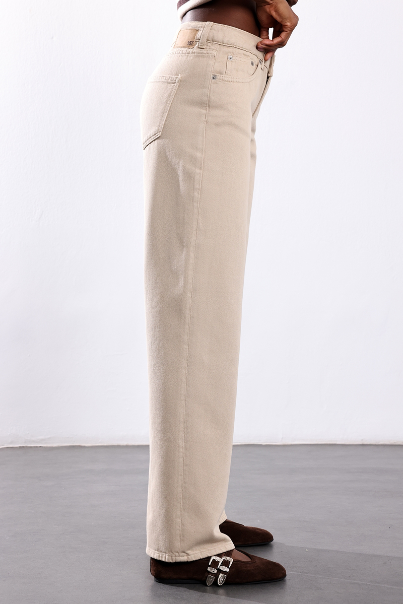 Bej Wide Leg Jean 