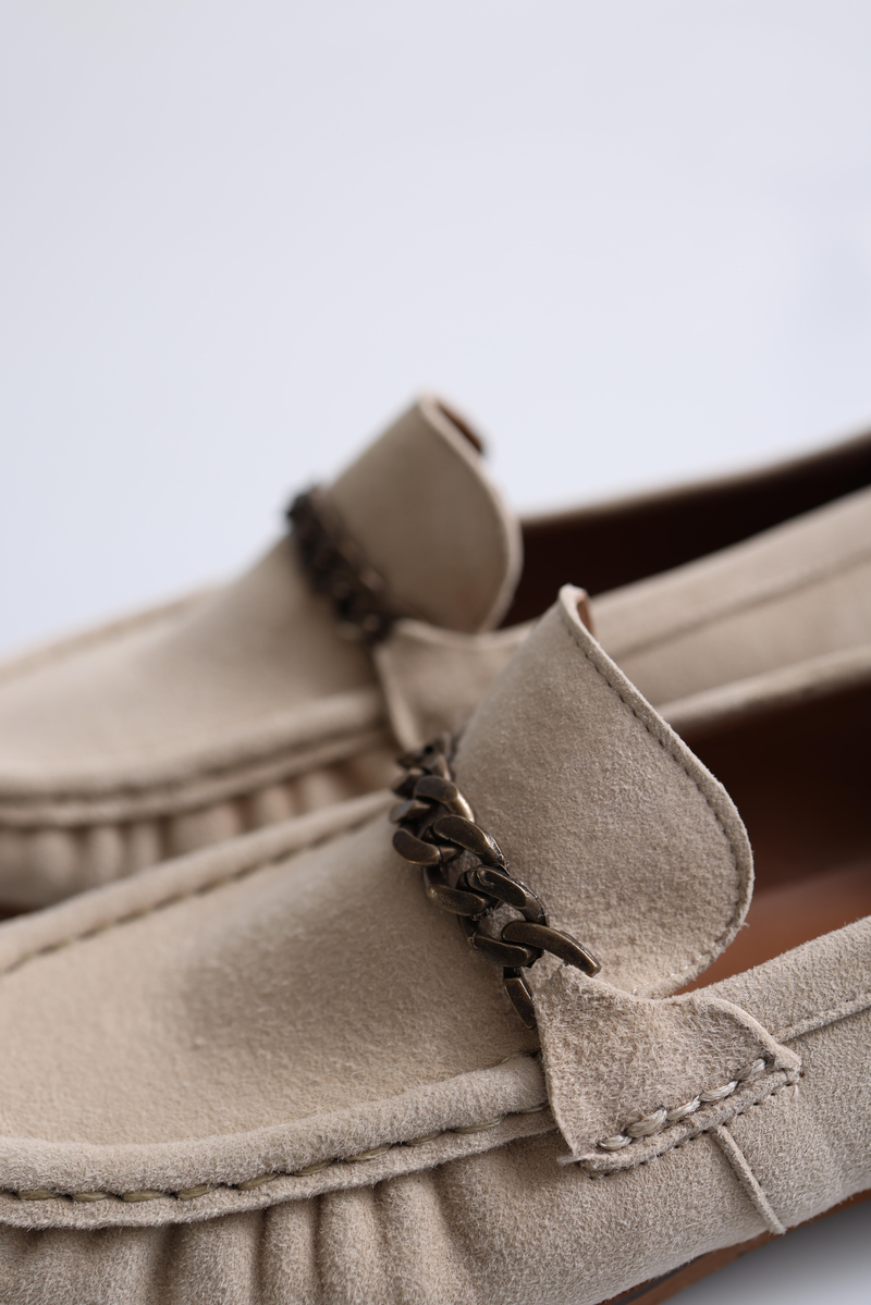 Bej Zincirli Loafer 23339