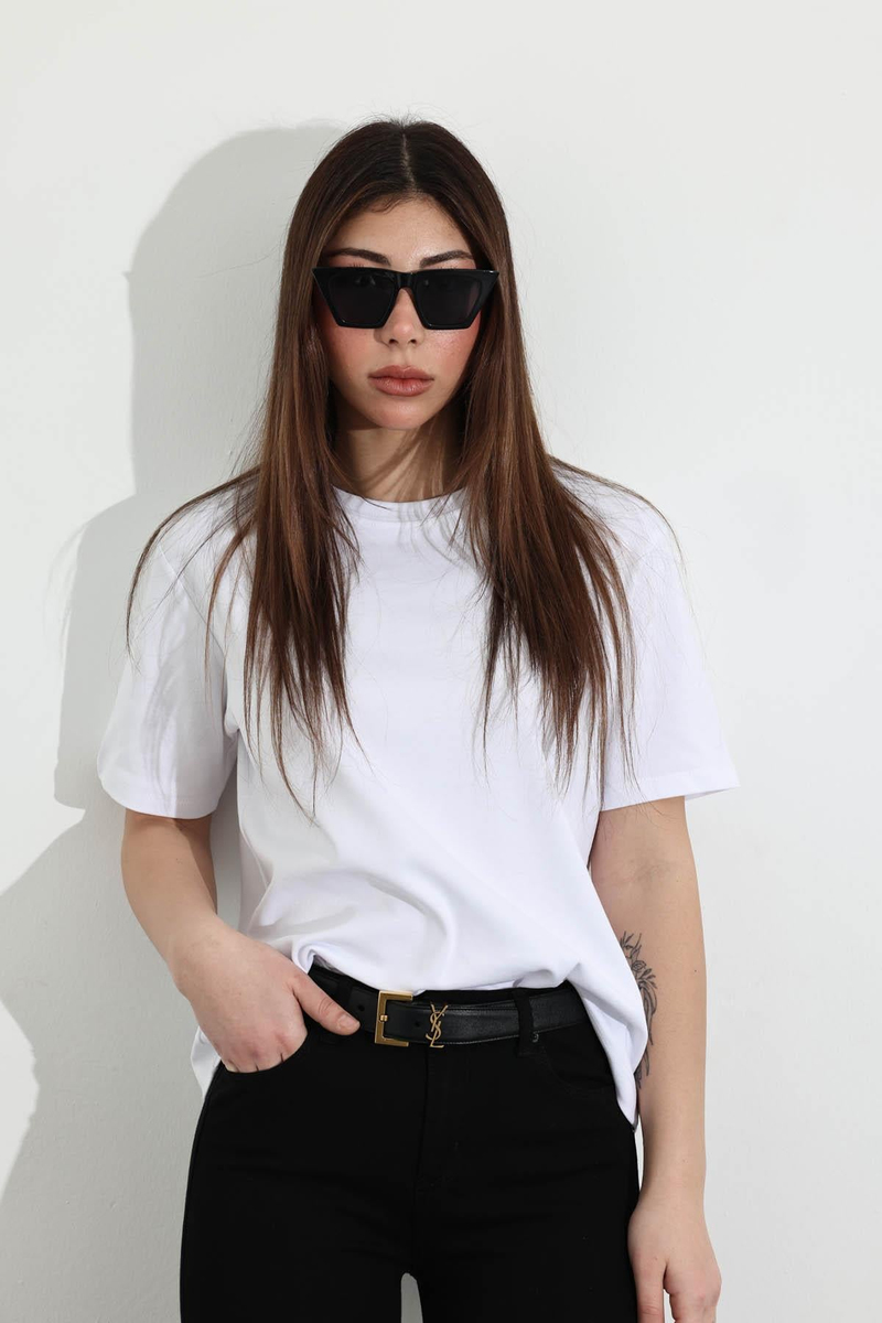 Beyaz Basic Tişört 