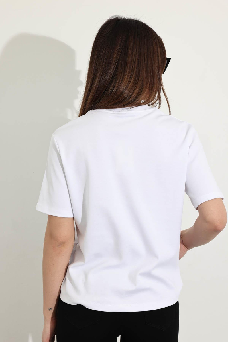 Beyaz Basic Tişört 