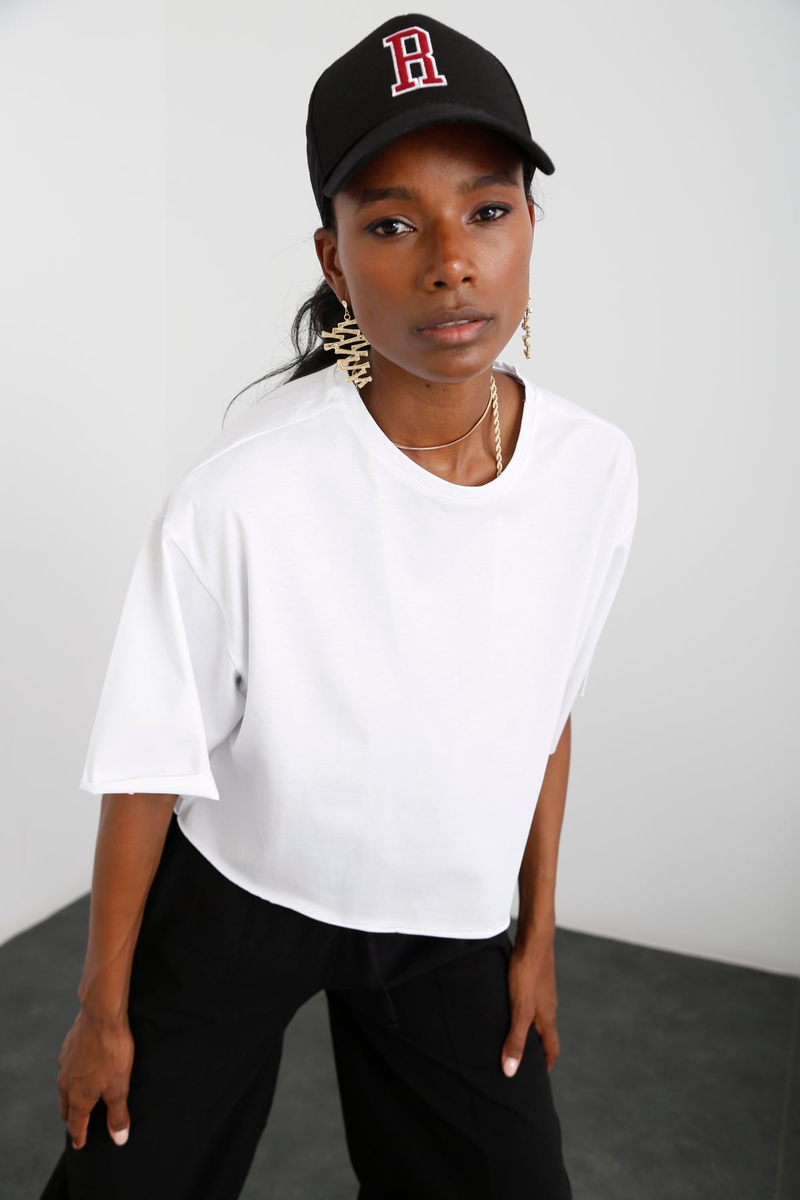 Beyaz Basic Tshirt 0043