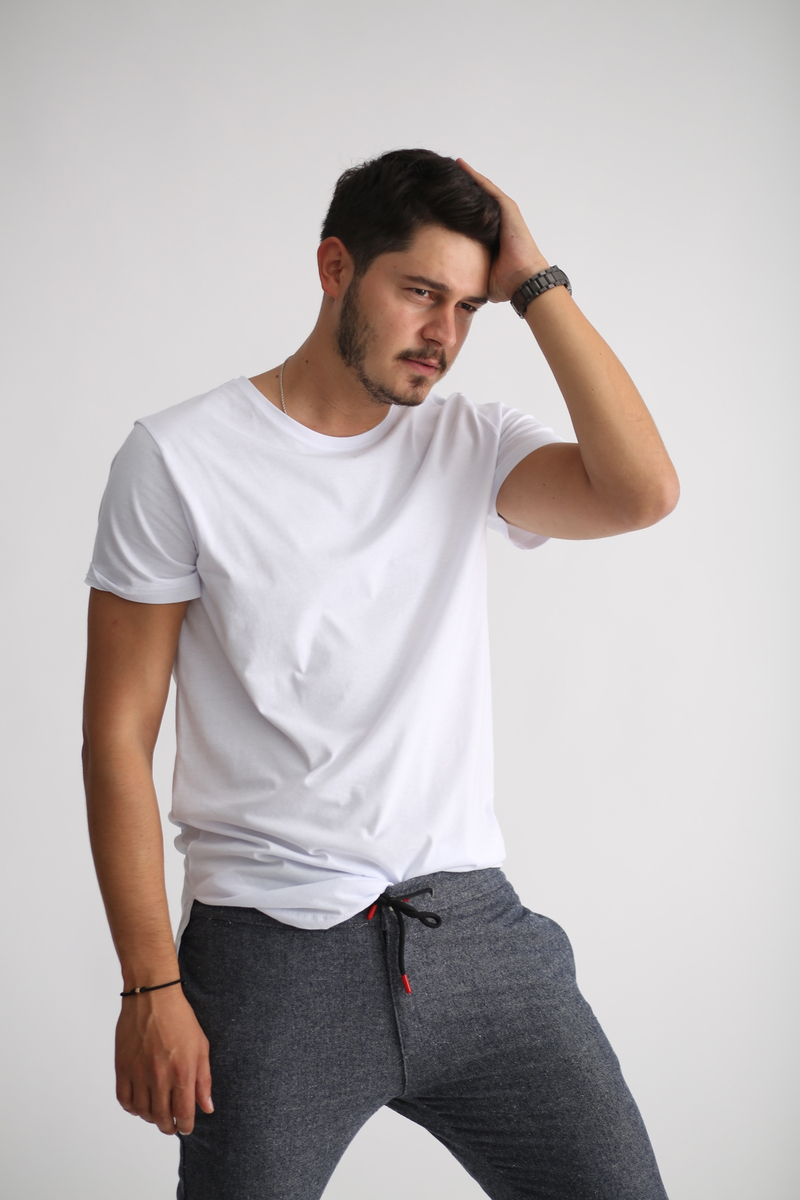 Beyaz Basic Tshirt Y-403