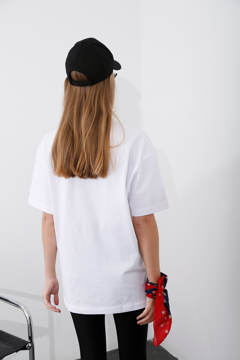 Beyaz Boyfriend Tshirt 