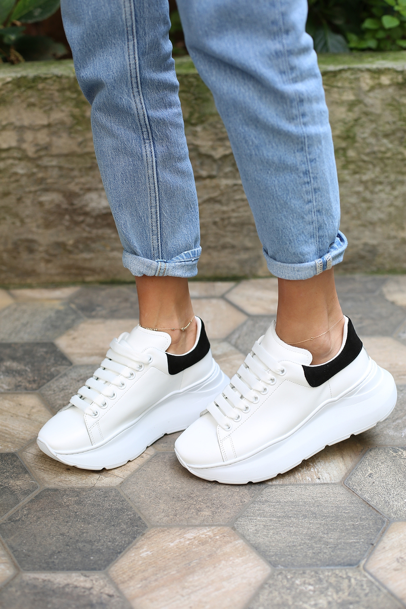 Beyaz Deri Sneaker