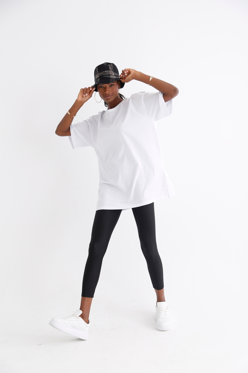 Beyaz Kısa Kol Basic Tshirt 1295