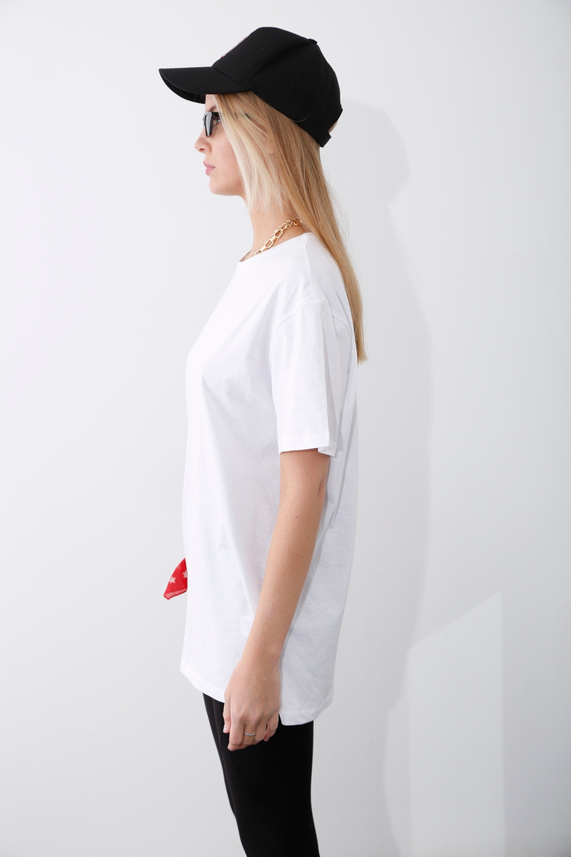 Beyaz Kısa Kol Basic Tshirt 4183