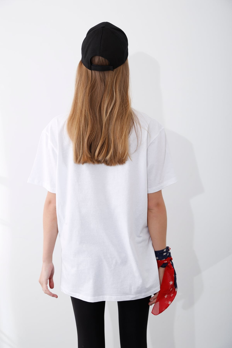 Beyaz Kısa Kol Basic Tshirt 4183