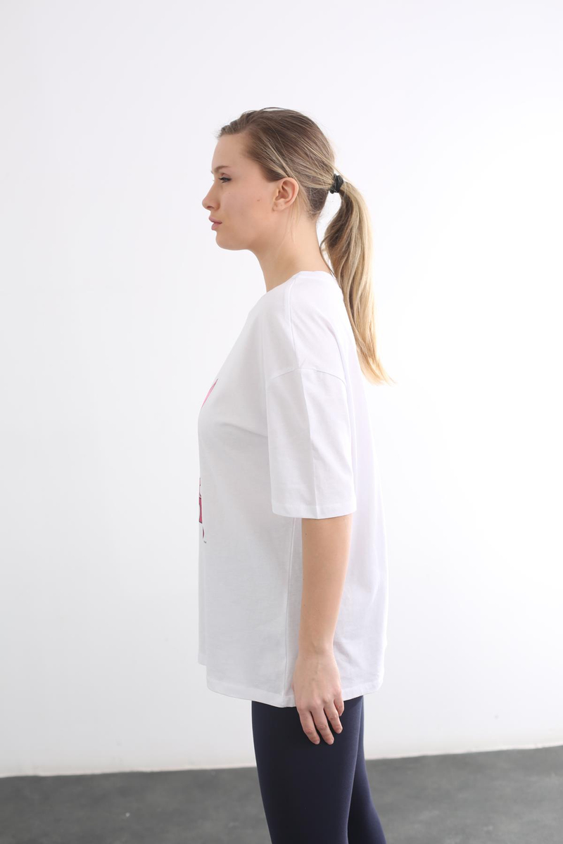 Beyaz Pembe Panter Tshirt 
