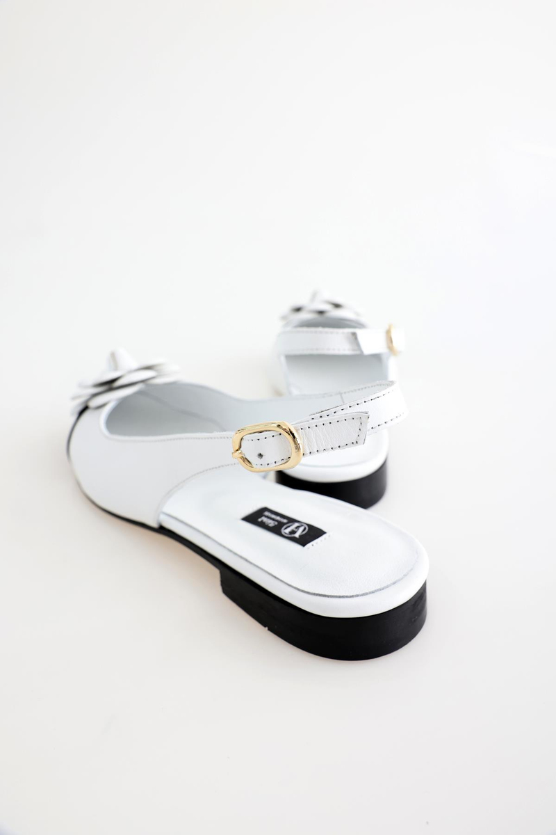Beyaz Slingback Babet 209