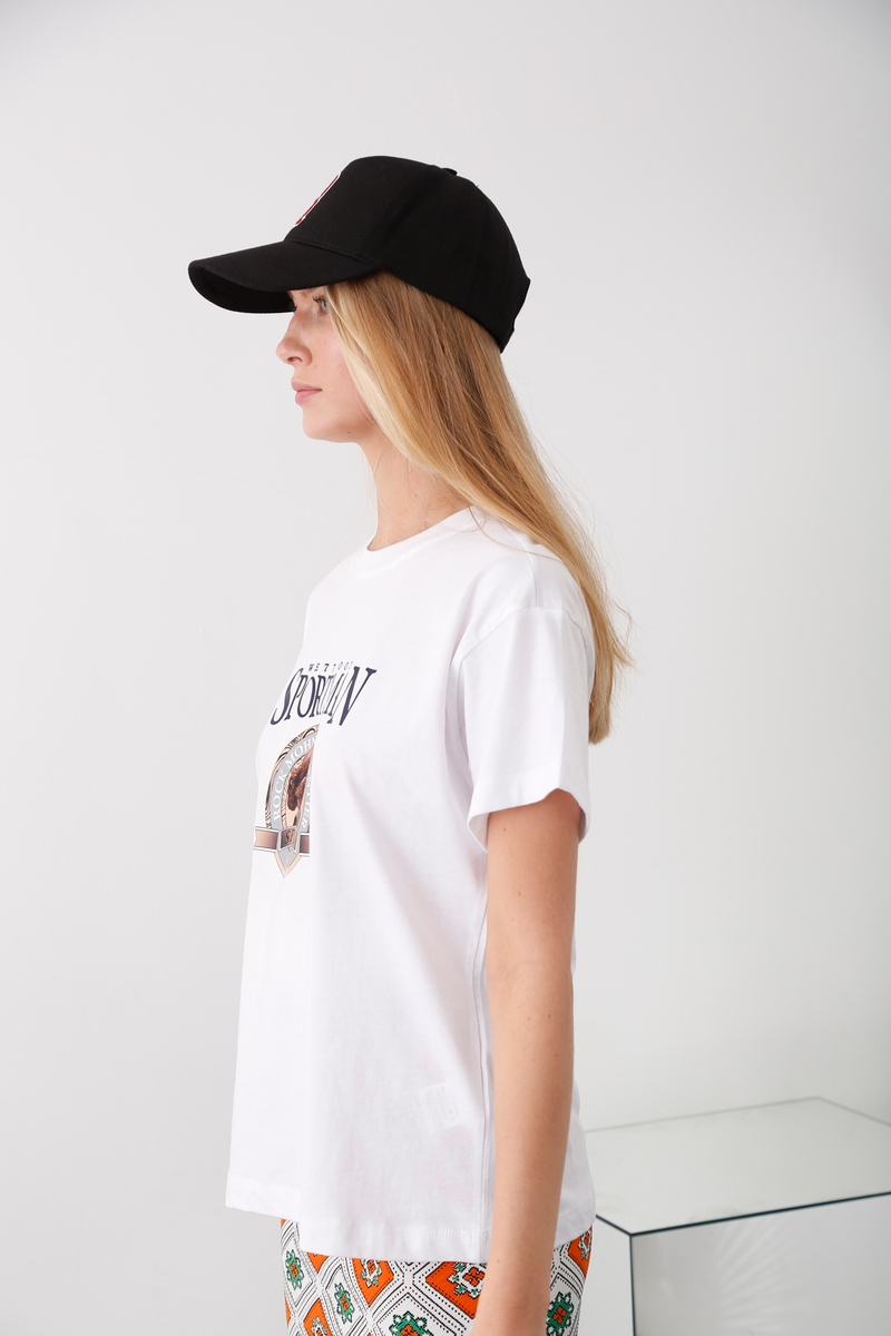 Beyaz Sportsman Baskılı Tshirt 210045
