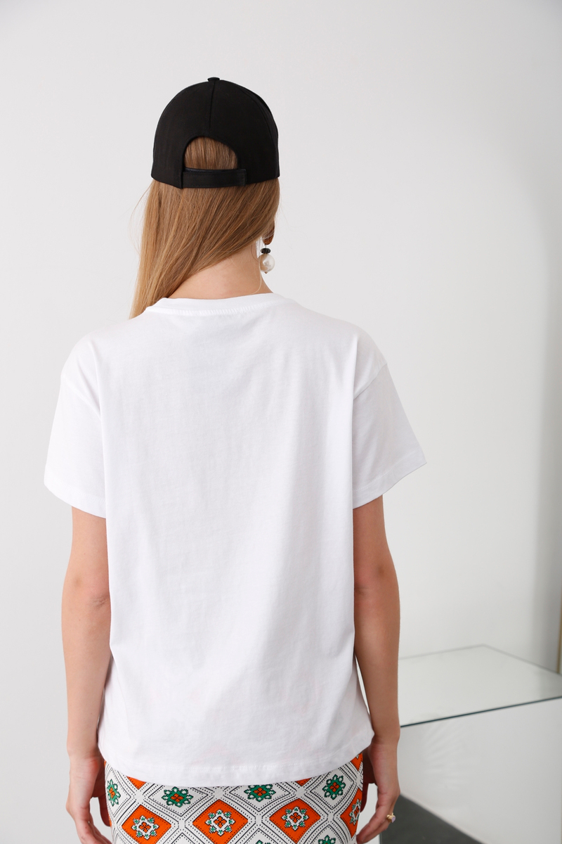 Beyaz Sportsman Baskılı Tshirt 210045