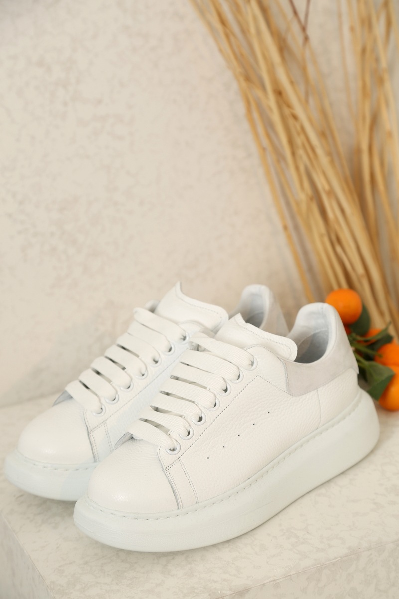 Beyaz Süet Detaylı Floter Sneaker