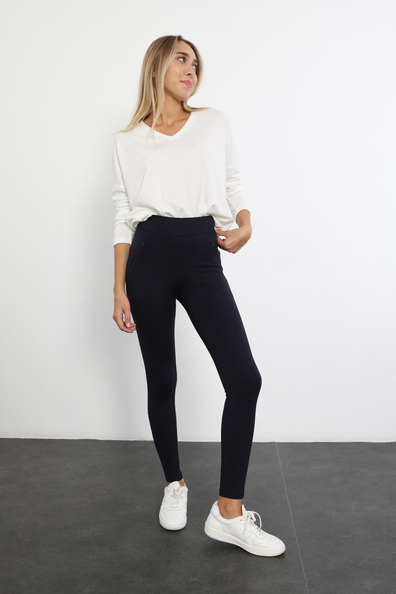 Beyaz V Yaka Basic Triko 7590