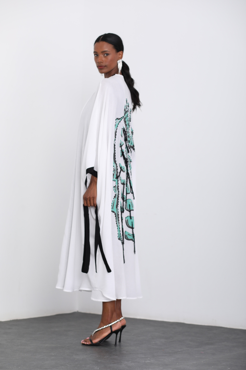 Beyaz Yarasa Kol Kuşaklı Kimono 638