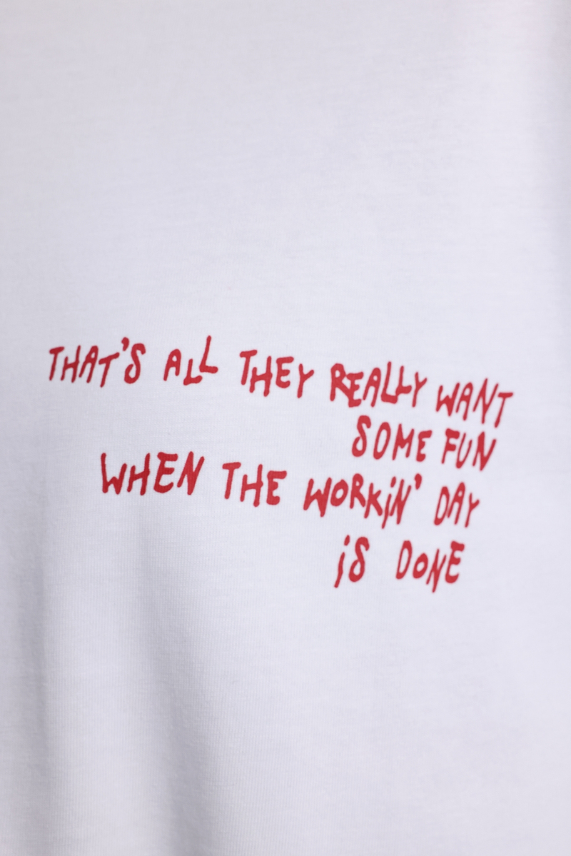 Beyaz Yazı Baskılı Sweatshirt 4853