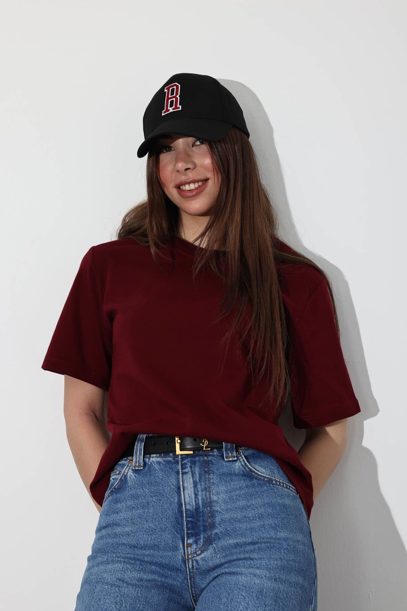 Bordo Basic Tişört 