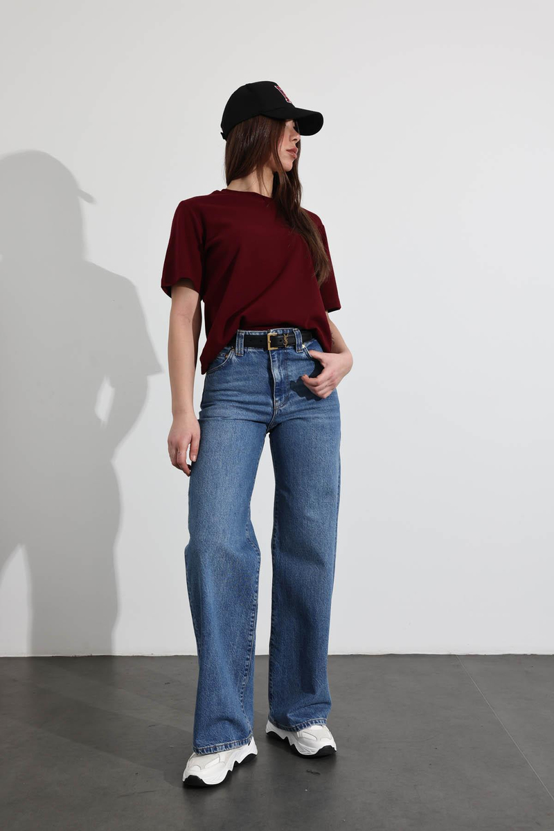 Bordo Basic Tişört 