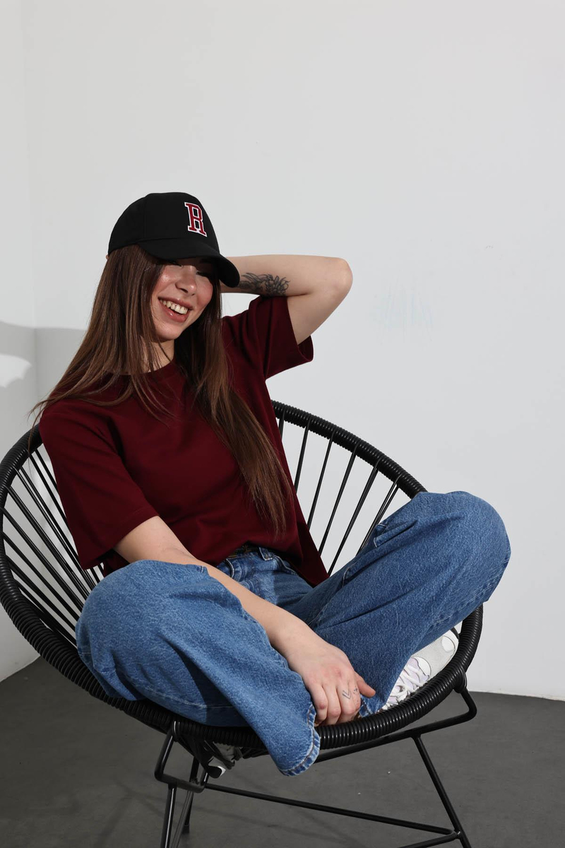 Bordo Basic Tişört 