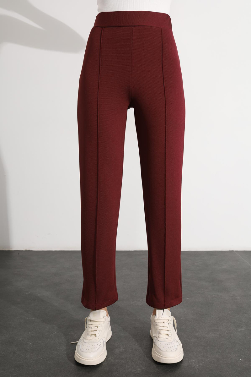 Bordo Comfort Likralı Pantolon 