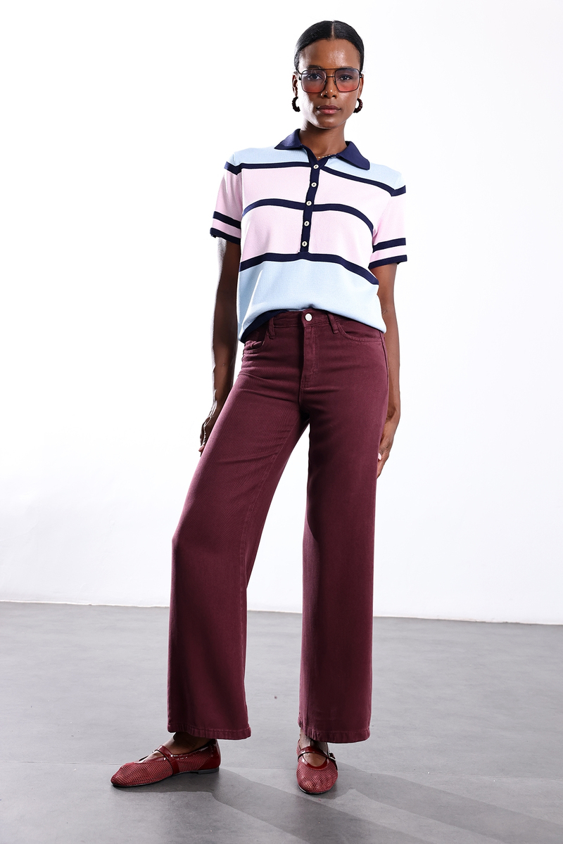 Bordo Düz Kesim Tensel Jean 031744