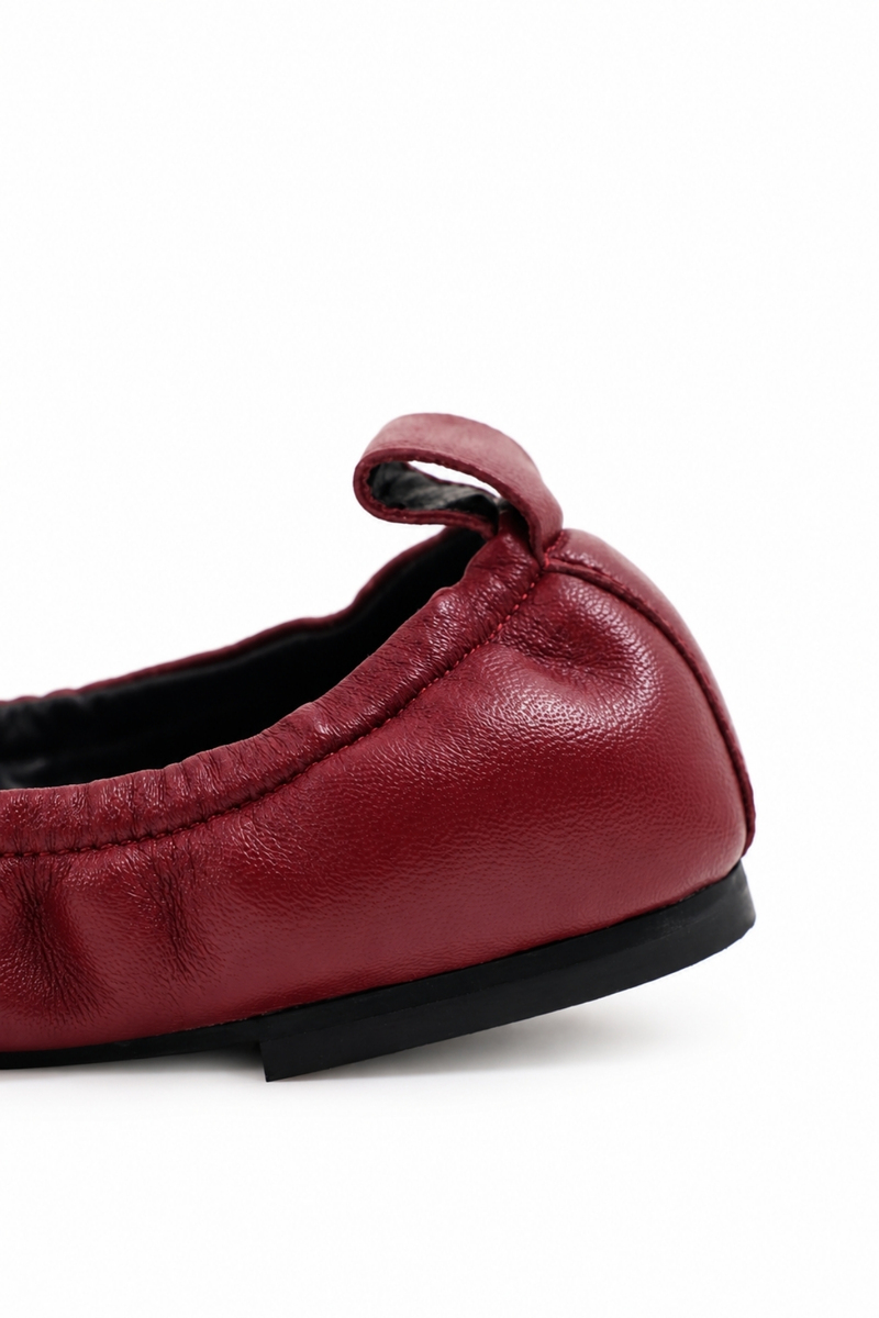 Bordo Esnek Deri Babet 25364