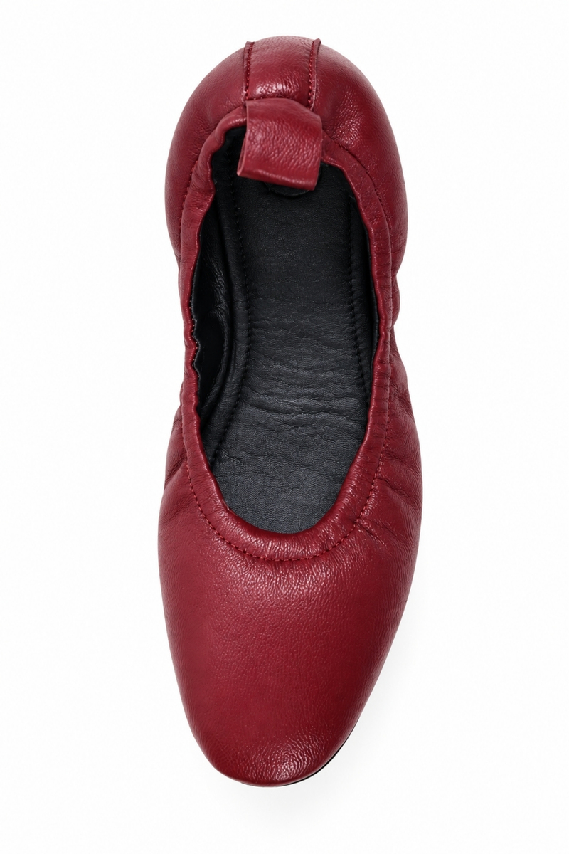 Bordo Esnek Deri Babet 25364