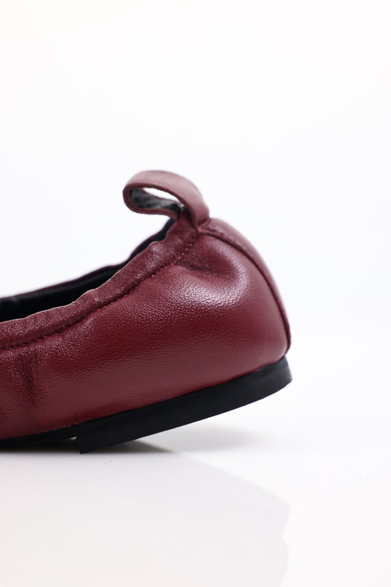 Bordo Esnek Deri Babet 25364