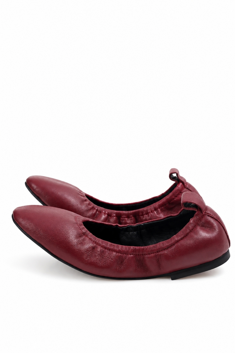 Bordo Esnek Deri Babet 25364